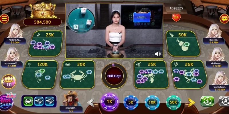 Bầu Cua Livestream tại Hit Club đang rất được yêu thích hiện nay 