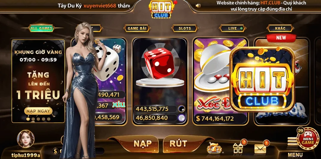 Kho game Hit Club đa dạng thỏa sức lựa chọn