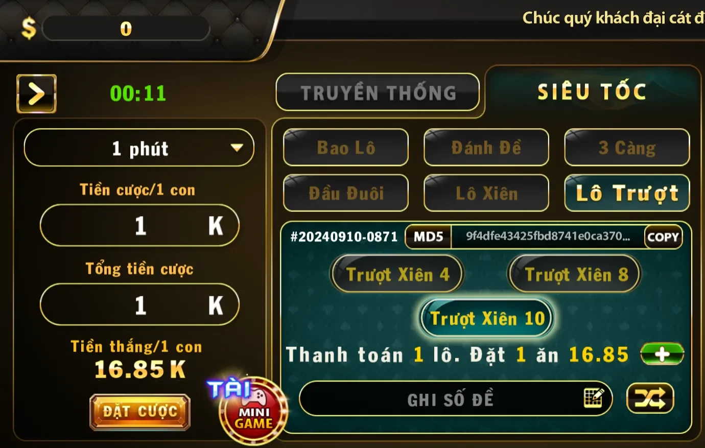 Lô trượt Hit Club hình thức đổi thưởng giá trị cao 